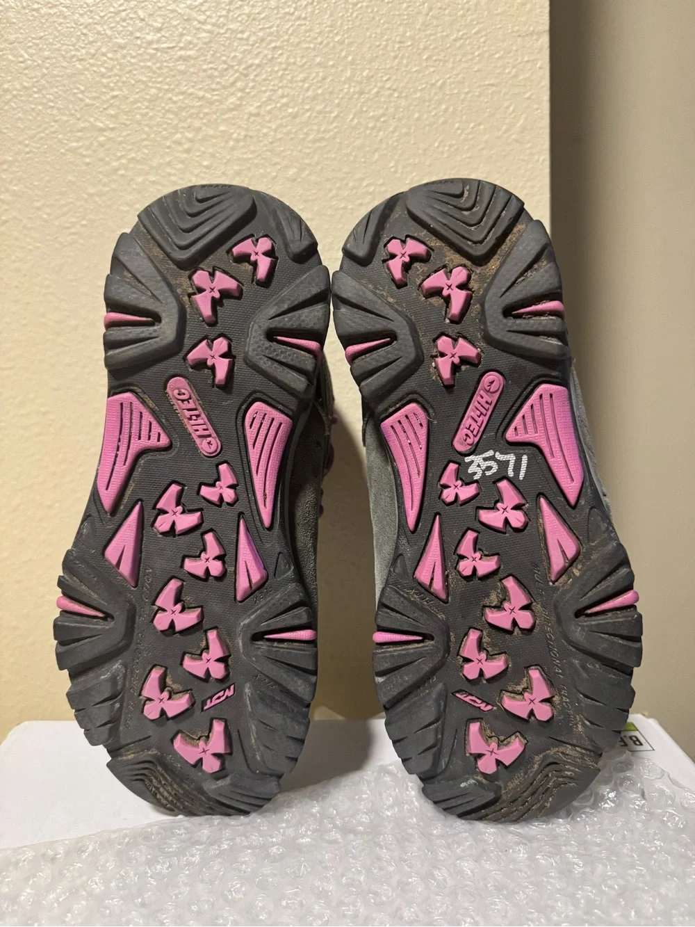 Hi-Tec Kids Grey and Purple Waterproof Hiking Boots